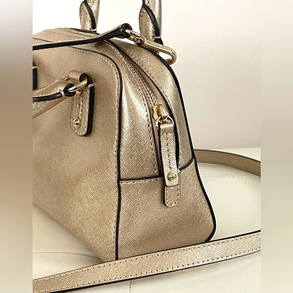 Michael Kors Gold metallic satchel bag